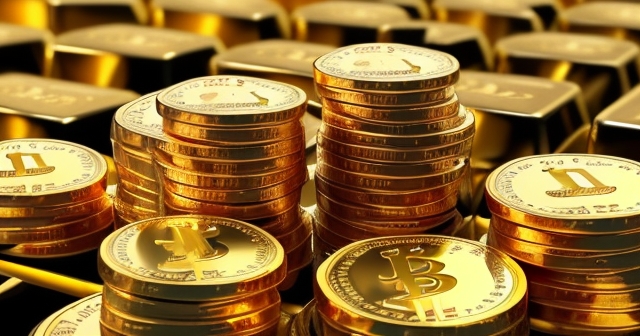 通貨膨脹圖表和上升中的黃金價格