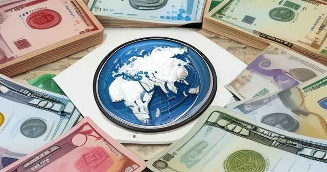 全球貨幣兌換概念圖
