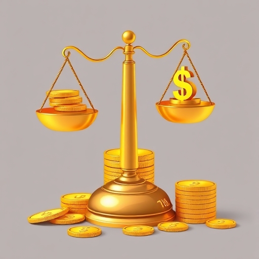 全球貿易中的黃金和貨幣符號的圖像