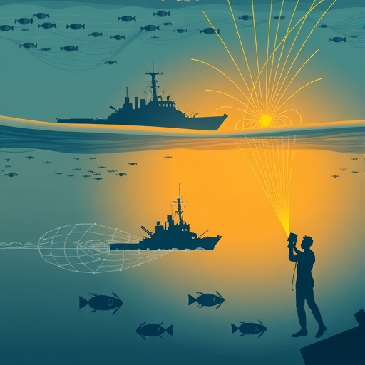軍艦部署拖曳式聲吶技術的插圖