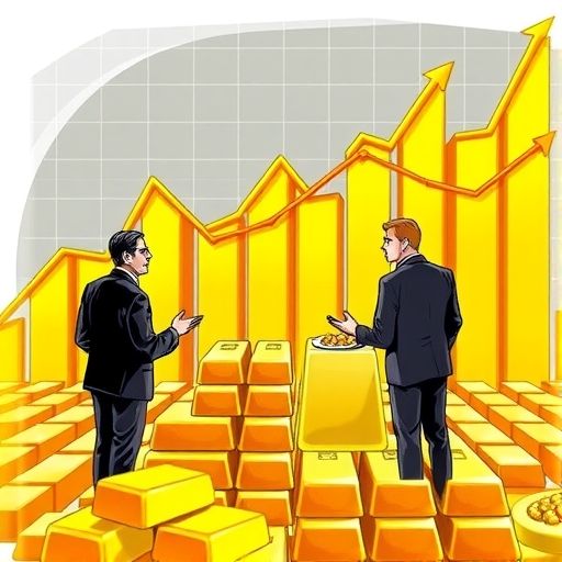 黃金市場場景與珠寶的圖片