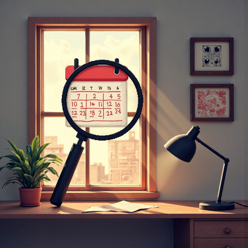 每月中旬經濟指標發布日曆像素藝術插圖，象徵數據發布焦點